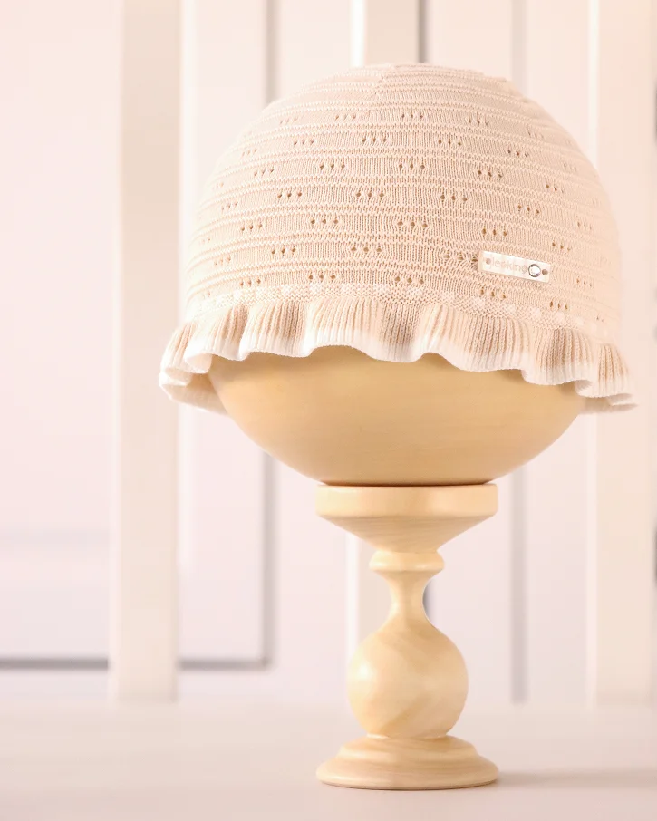 Almond Ruffle Beanie