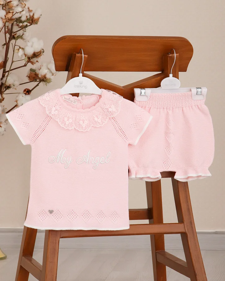 Blush “My Angel” Knit Short Set