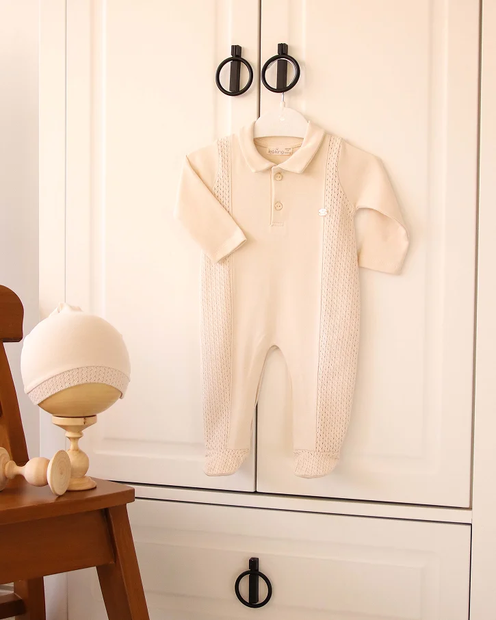 Buttercream Polo Romper Set