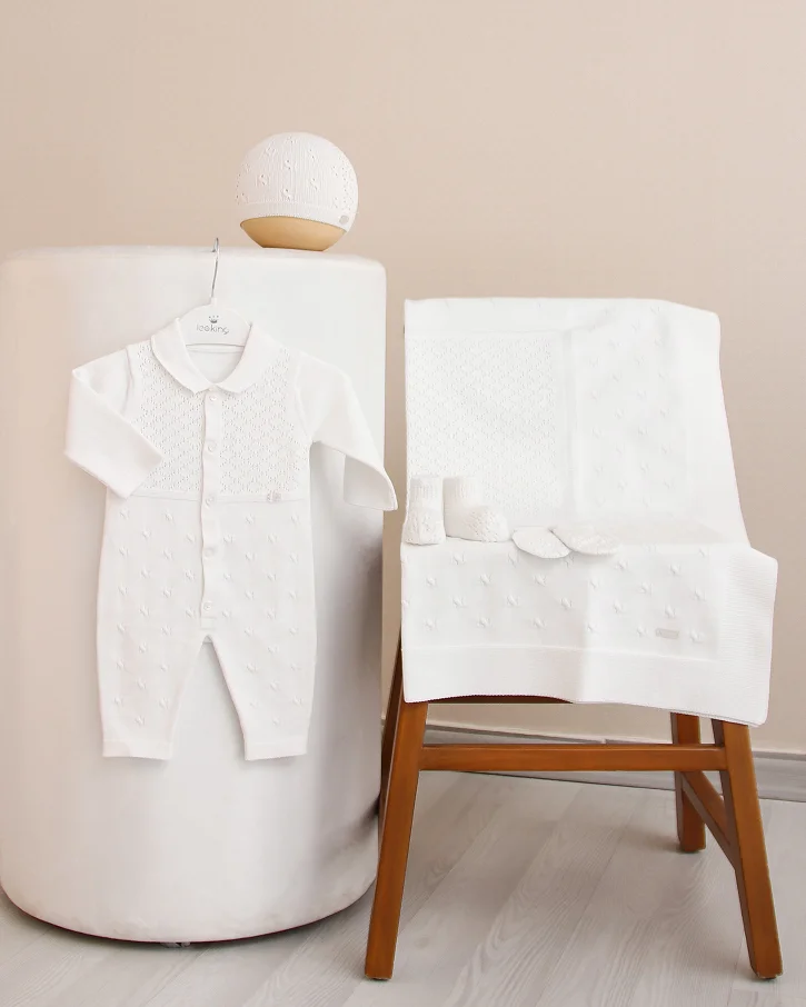 Classic White Pointelle Layette Set