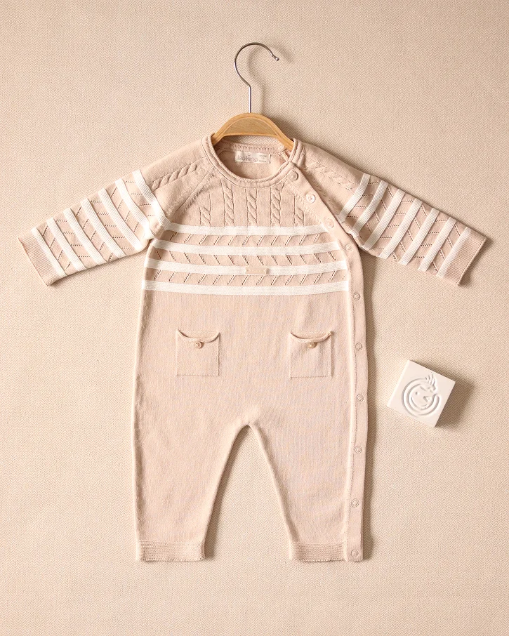 Cocoa Stripe Babygrow