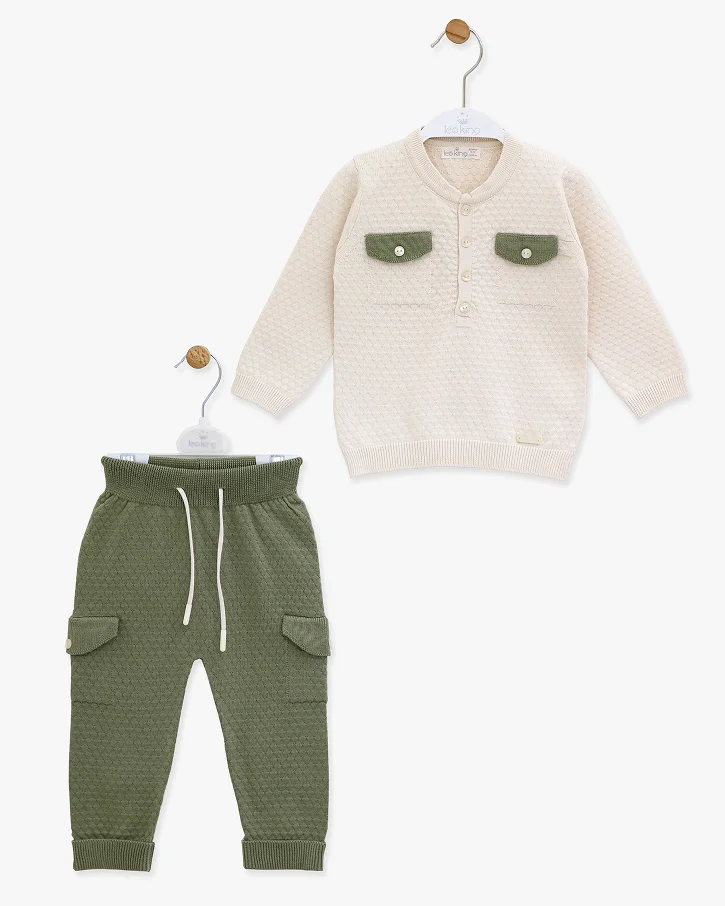 Cream “My Angel” Knit Short Set