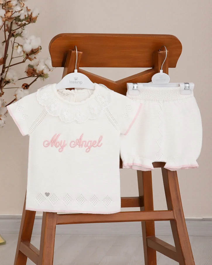 Cream & Olive Pocket Knit Set