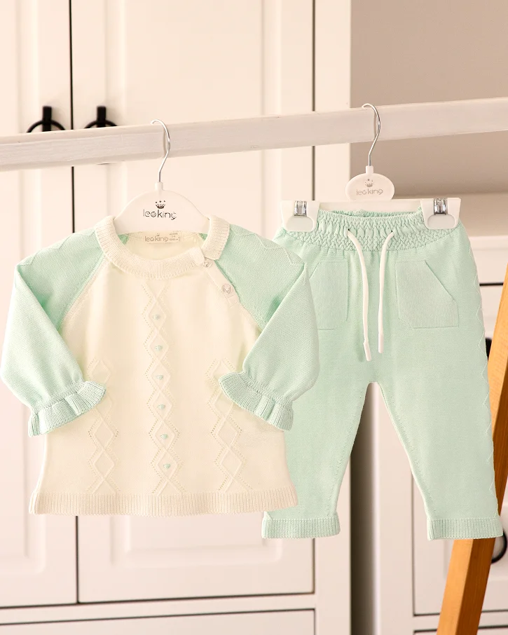 Mint Cream Knit Set