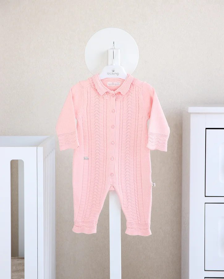 Pink Cable Snuggle Romper
