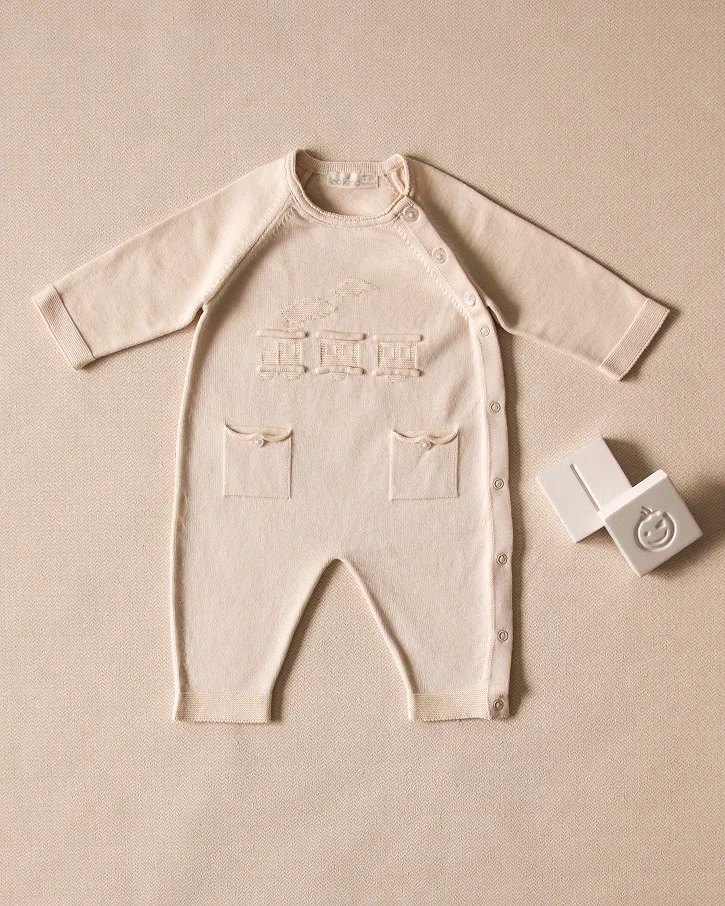 Sand Train Knit Sleepsuit