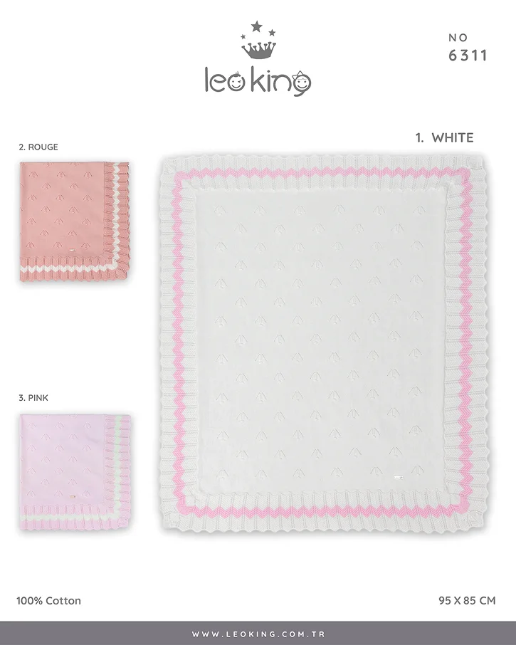 Sweetheart Border Knit Blanket