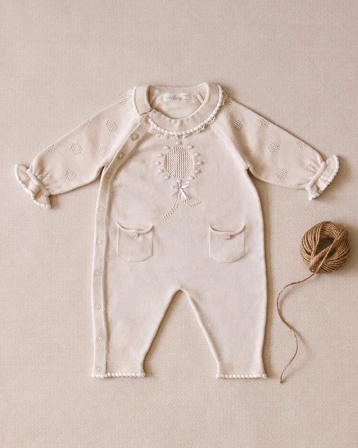 Whimsical Bloom Knit Romper